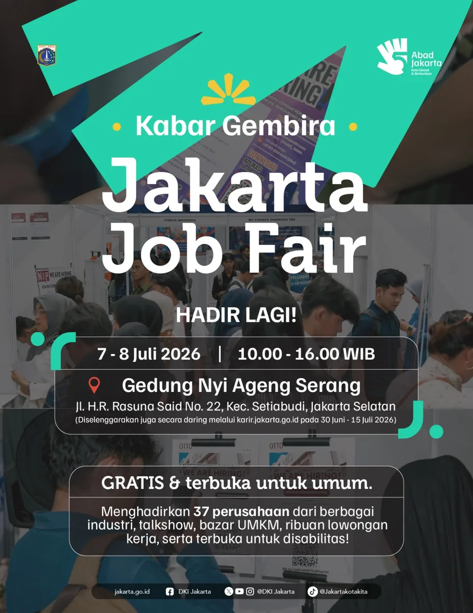 Job Fair Provinsi Papua 2026 (Suku Dinas TKTE Wilayah Provinsi Papua Barat) : 7-8 Juli 2026